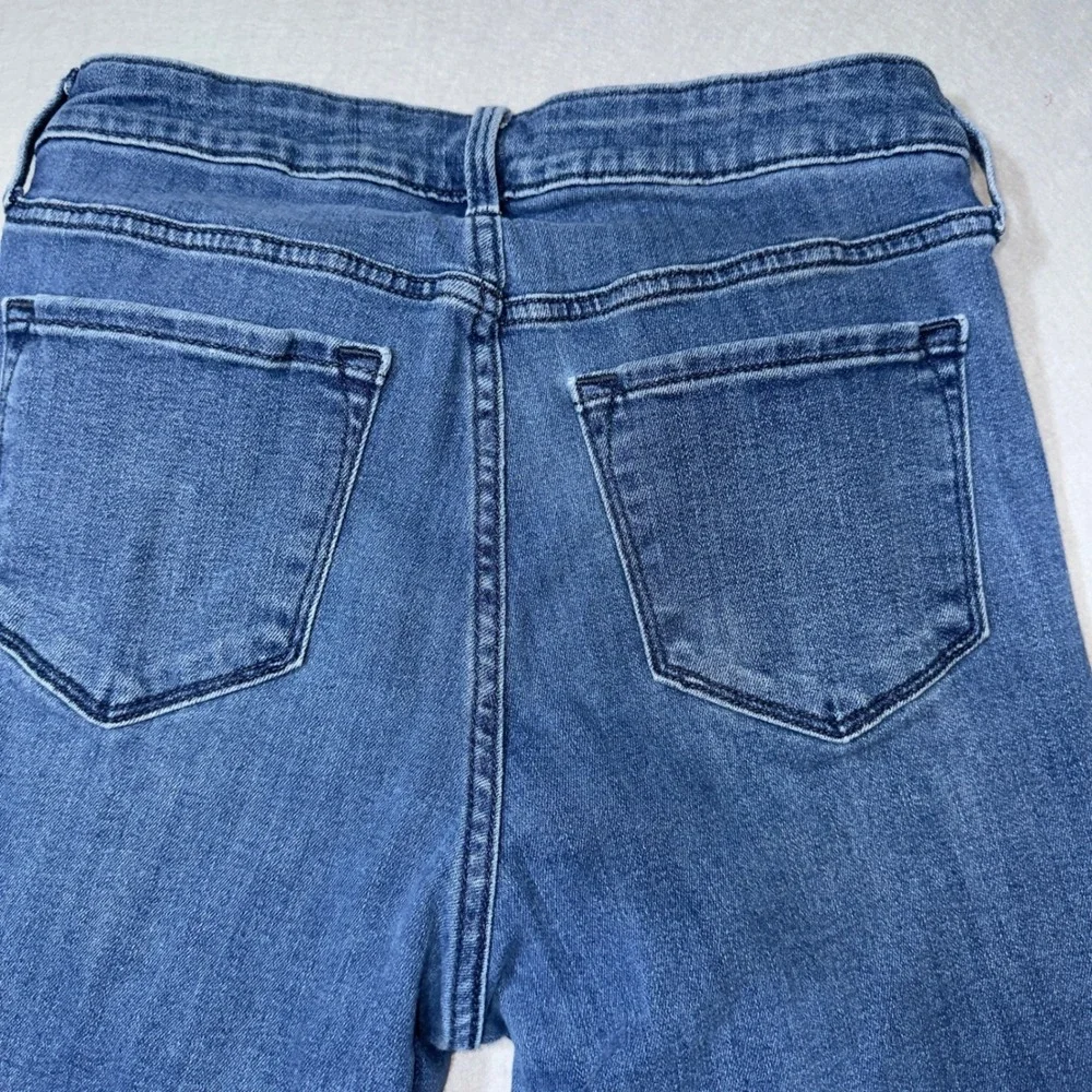 Old Navy Straight Jeans Womens 8 Blue Excellent High-Rise Stretch‎ Denim